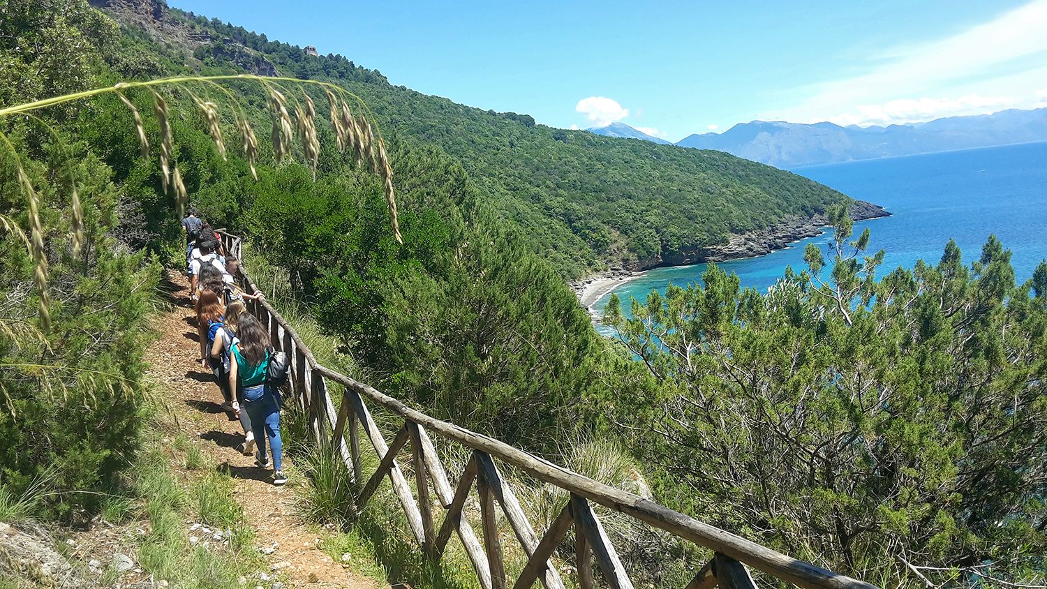 Vista del Golfo di Policastro dal tracciato della Molara